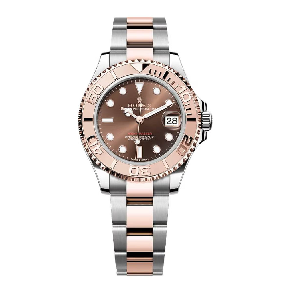 Rolex Yachtmaster 37, Chocolate dial, Steel and Rose Gold Oyster Bracelet Automatic Unisex Watch 268621-0003