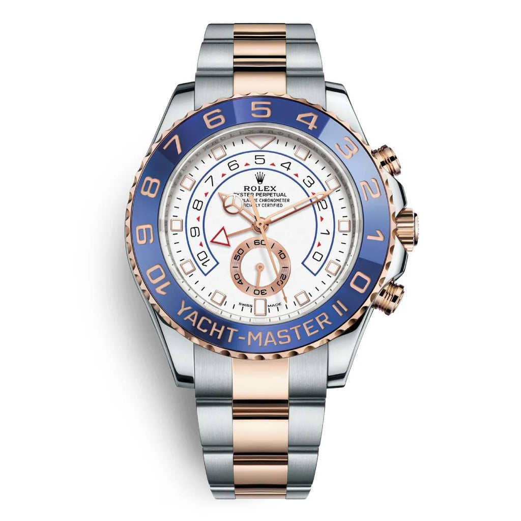 Rolex Yachtmaster II 44 mm | Two-Tone Stainless steel and 18k Everose gold bracelet | White dial | Men's Watch 116681-0002