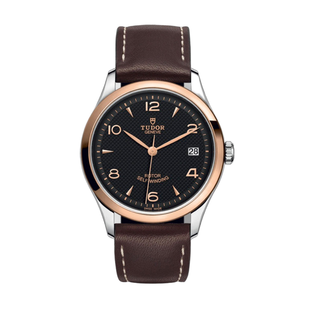 Tudor 1926 36mm | Brown leather strap | Black dial Rose gold bezel | Men's Watch M91451-0007