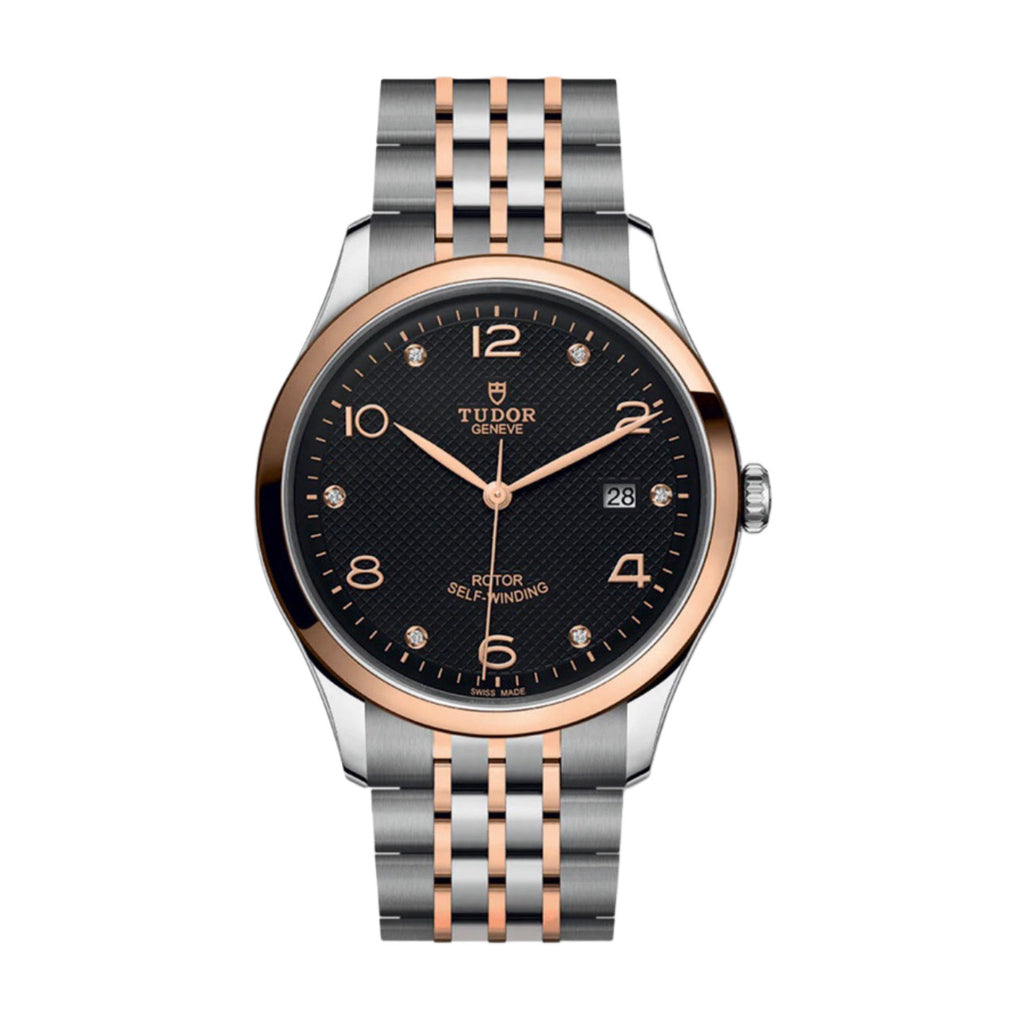 Tudor 1926 41mm | Rose gold and Stainless Steel bracelet | Black Diamond-set dial | Men's Watch M91651-0004