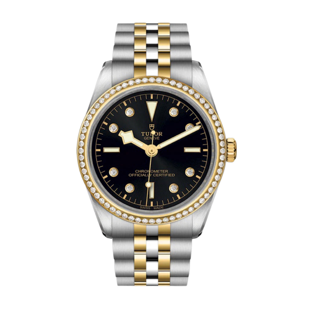 Tudor Black Bay 36 S&G | Steel and yellow gold bracelet | Black Dial Diamond Bezel | Men's Watch ref. M79653-0005