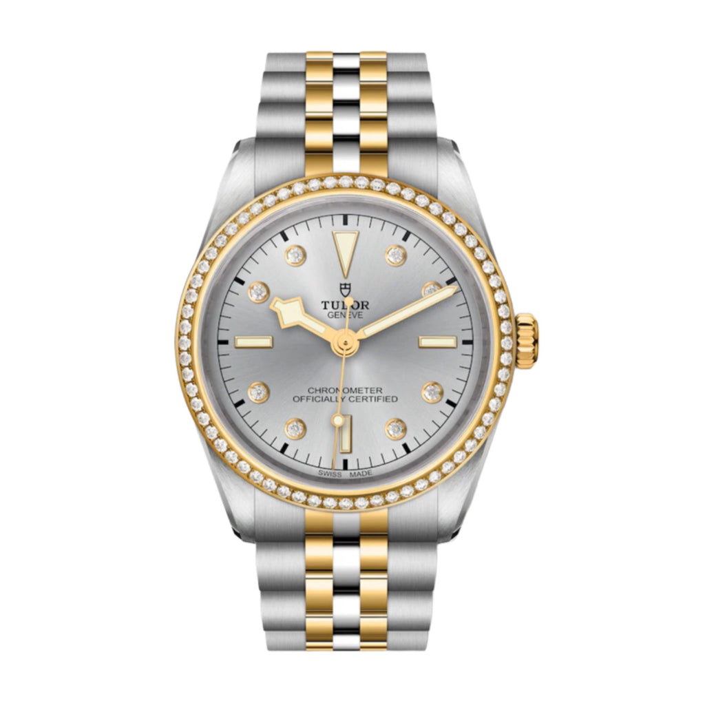 Tudor Black Bay 36 S&G | Steel and yellow gold bracelet | Silver Dial Diamond Bezel | Men's Watch ref. M79653-0006