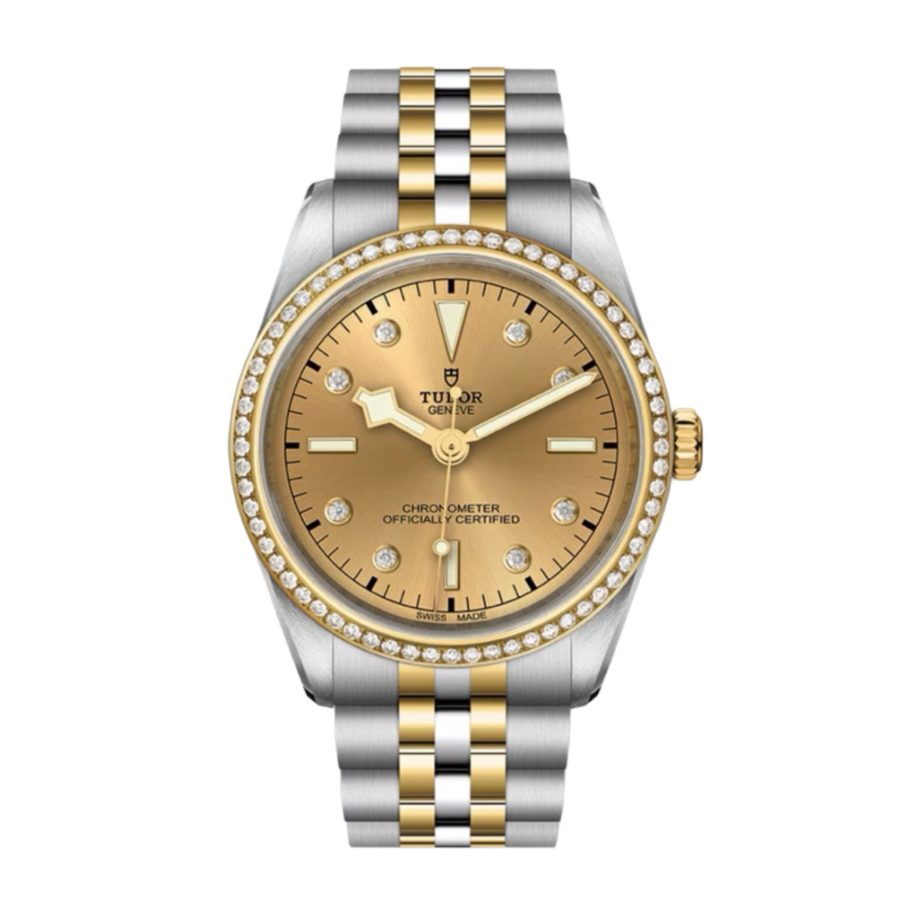 Tudor Black Bay 36 S&G | Steel and yellow gold bracelet | Champagne-color Dial Diamond Bezel | Men's Watch ref. M79653-0007