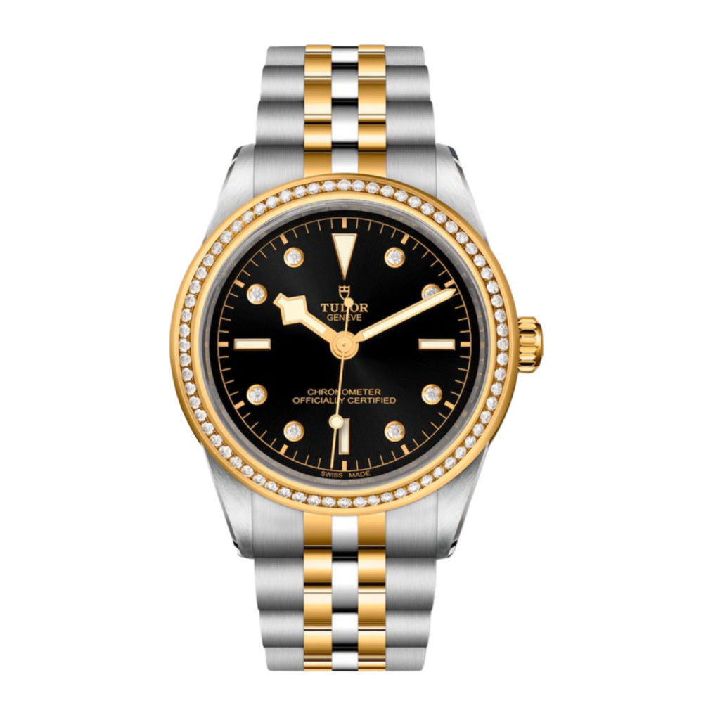 Tudor Black Bay 39 S&G | Steel and yellow gold bracelet | Black Diamond Dial Diamond Bezel | Men's Watch ref. M79673-0005