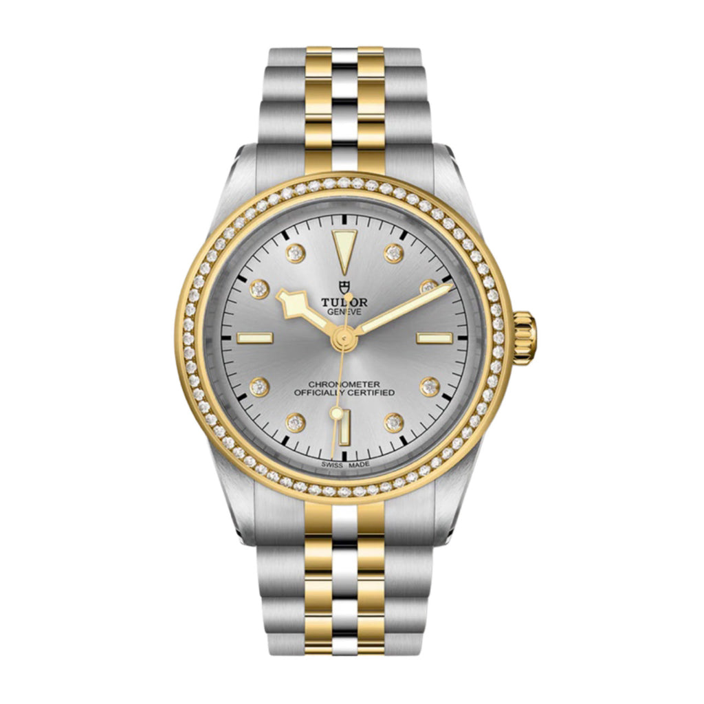 Tudor Black Bay 39 S&G | Steel and yellow gold bracelet | Silver Diamond Dial Diamond Bezel | Men's Watch ref. M79673-0006