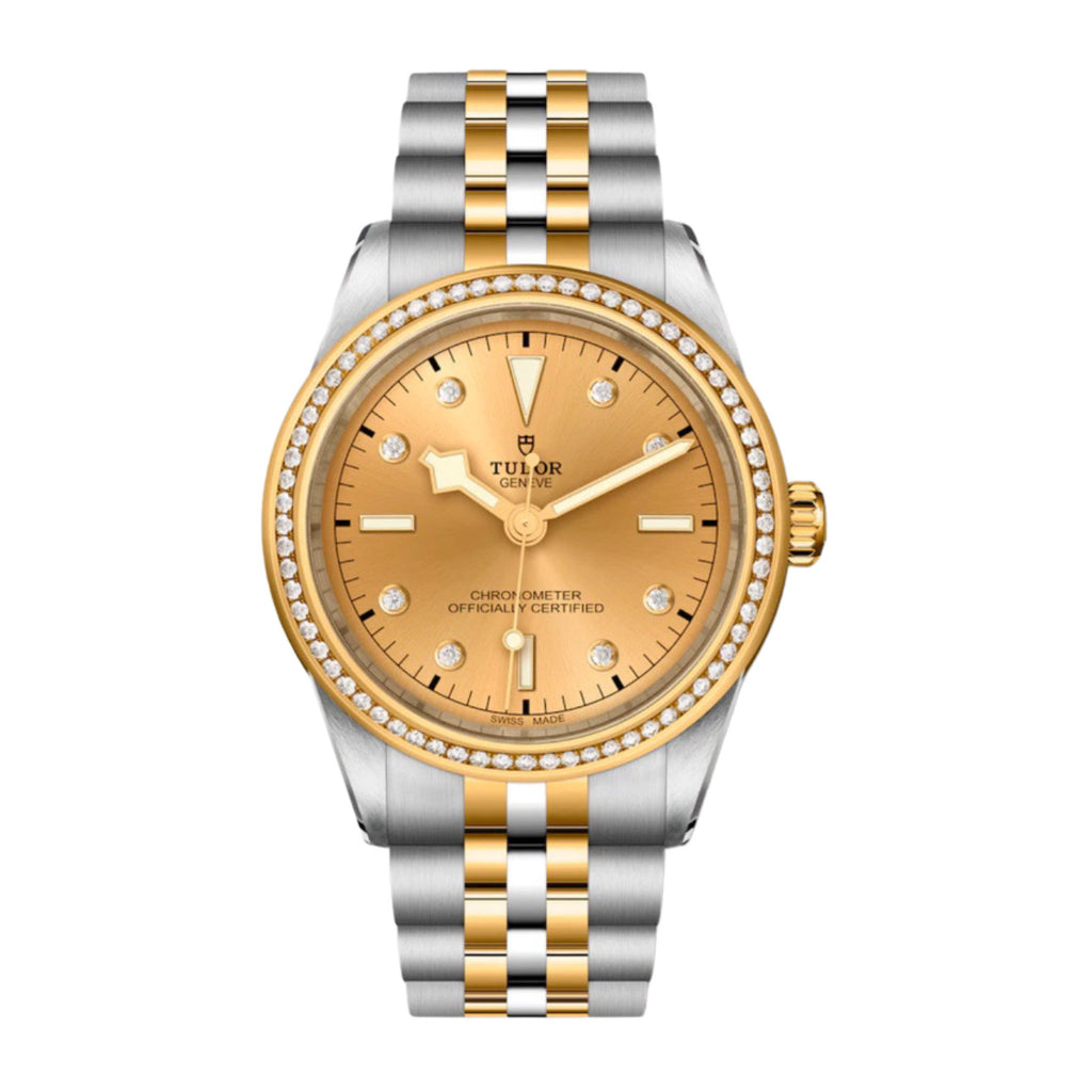 Tudor Black Bay 39 S&G | Steel and yellow gold bracelet | Champagne Diamond Dial Diamond Bezel | Men's Watch ref. M79673-0007