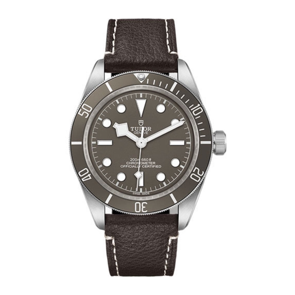 Tudor Black Bay Fifty-Eight 39mm | brown Leather Strap | taupe domed Dial | silver case Men's Watch ref. M79010SG-0001
