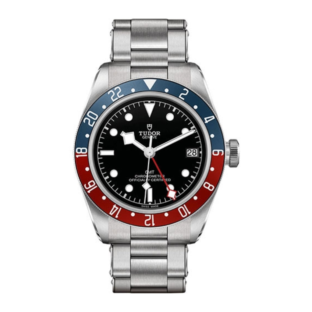 Tudor Black Bay GMT 41mm | riveted steel bracelet | black domed Dial | Men's Watch ref. M79830RB-0001