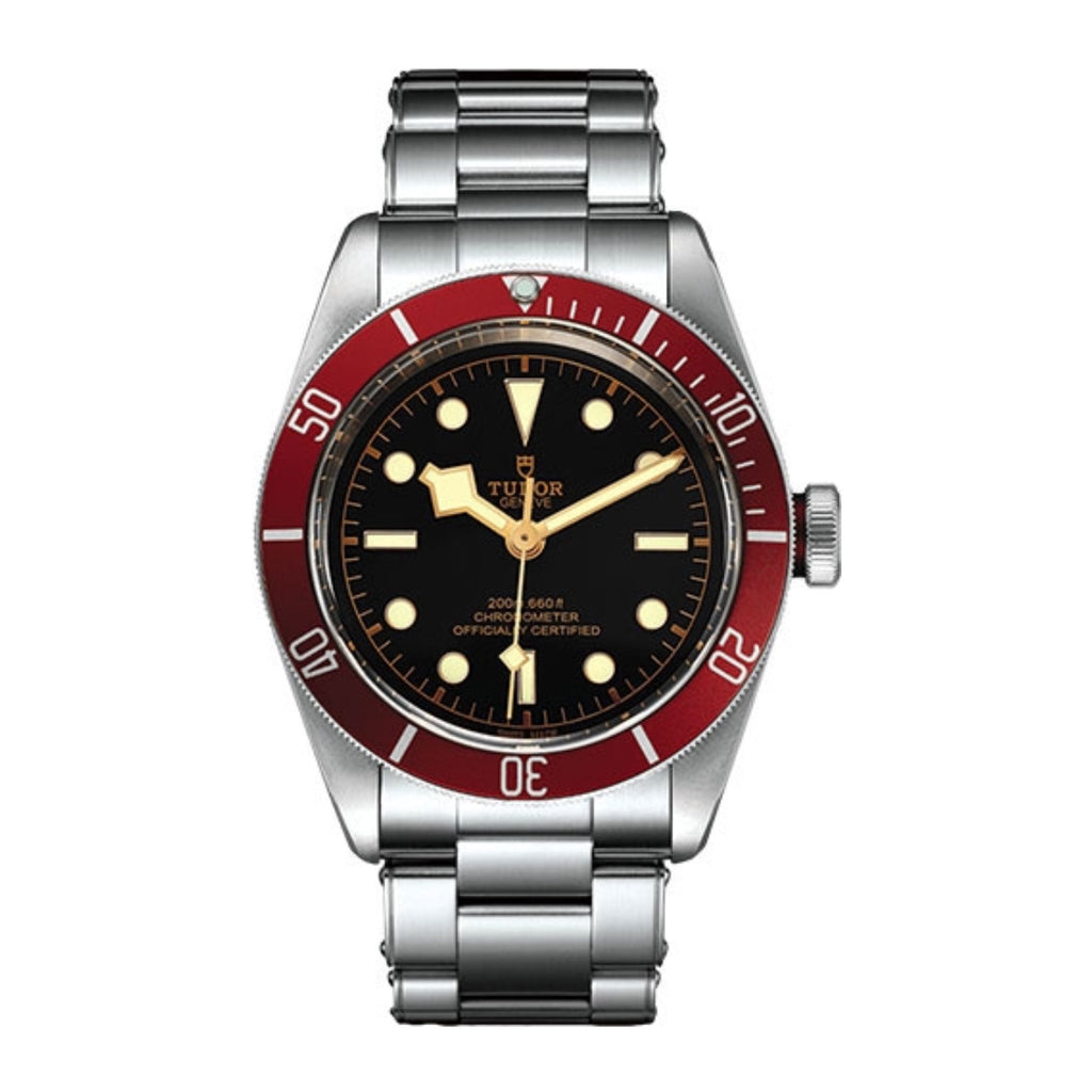 Tudor Black Bay Heritage 41mm | rivet steel bracelet | black domed Dial | Men's Watch ref. M79230R-0012