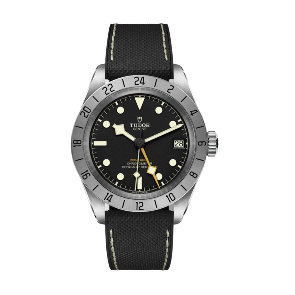 Tudor Black Bay Pro 39mm | Hybrid rubber and leather strap | Black dial | Men's Watch M79470-0003