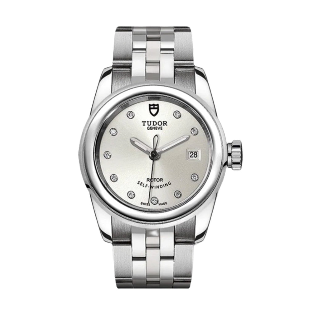 Tudor Glamour Date 26mm | Stainless Steel bracelet | Silver Diamond dial | Ladies Watch M51000-0002