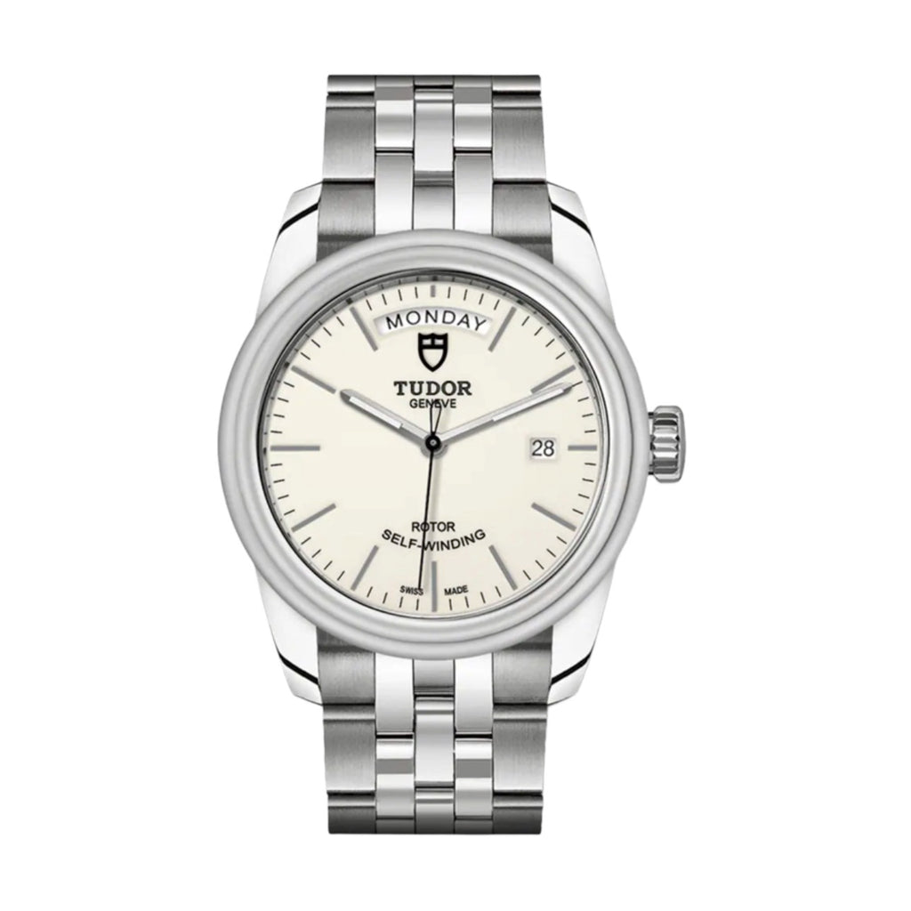 Tudor Glamour Date+Day 39mm | Stainless Steel bracelet | Opaline dial | Men's Watch M56000-0181