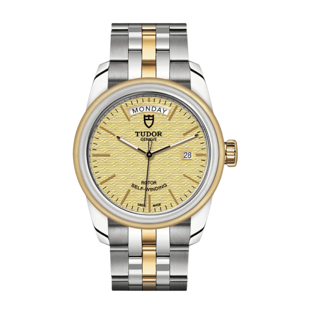 Tudor Glamour Date+Day 39mm | Steel and yellow bracelet | Champagne dial | Men's Watch M56003-0003