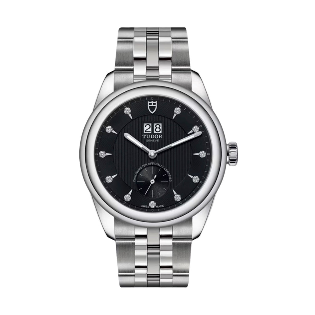 Tudor Glamour Double Date 42mm | Stainless Steel bracelet | Black Diamond dial | Men's Watch M57100-0004