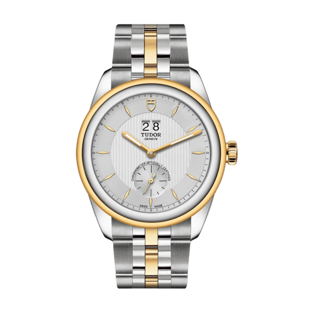 Tudor Glamour Double Date 42mm | Steel and 18k yellow gold bracelet | Silver dial | Men's Watch M57103-0001