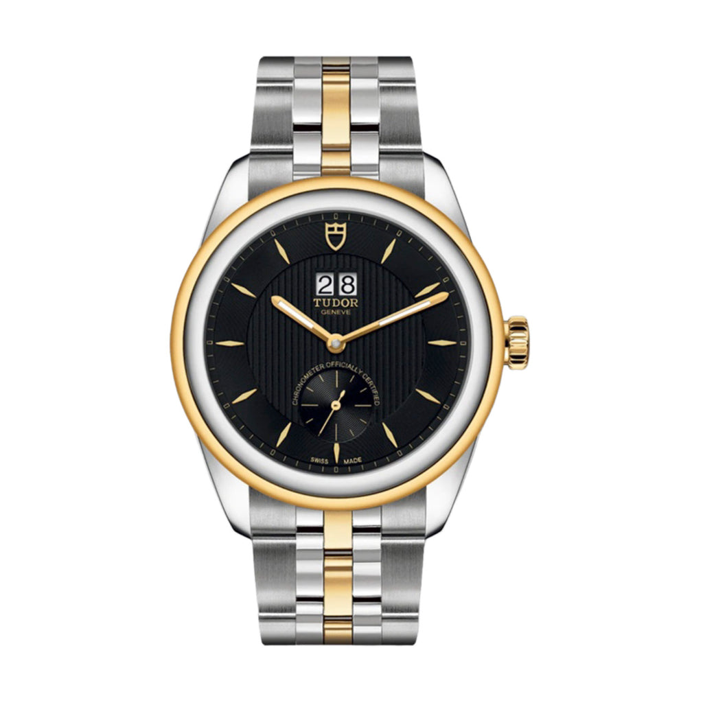 Tudor Glamour Double Date 42mm | Steel and 18k yellow gold bracelet | Black dial | Men's Watch M57103-0002