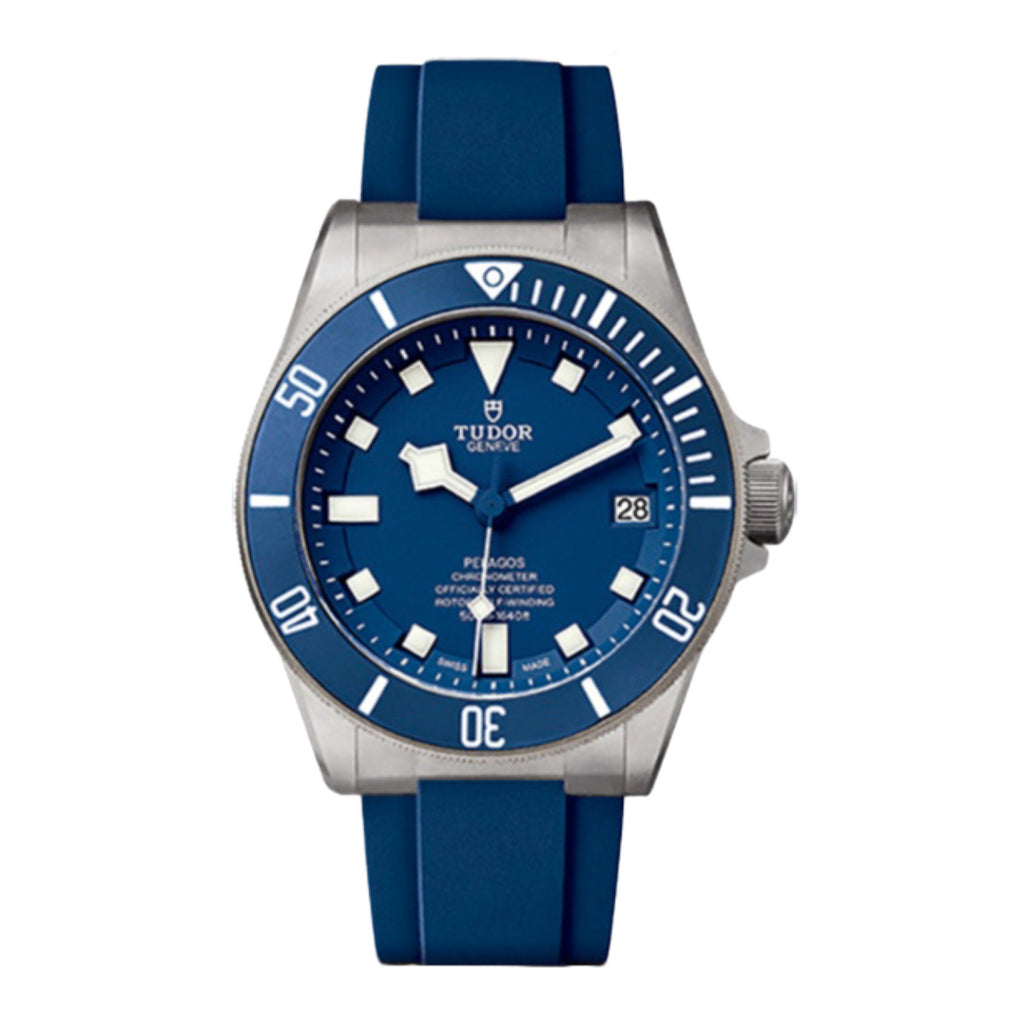 Tudor Pelagos 42mm | Blue Rubber Strap | Blue Dial | Titanium Case | Men's Watch ref. M25600TB-0002