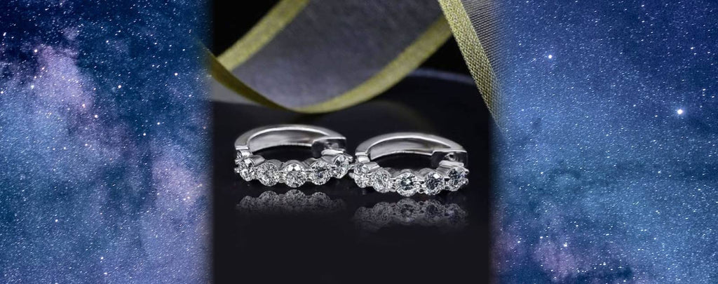 White Gold Diamond Hoop Earrings