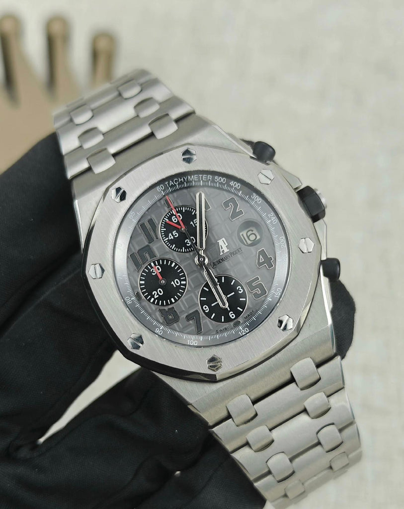 Audemars Piguet Royal Oak Offshore Chronograph 42 mm | Titanium Bracelet | Slate grey Dial | Titanium Case | Mens Watch, Ref. 26170TI.OO.1000TI.01