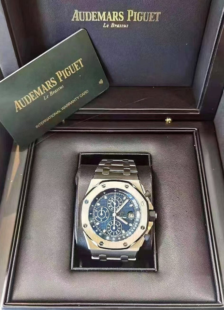 Audemars Piguet Royal Oak Offshore Selfwinding Chronograph 42mm | Stainless steel Bracelet | Blue Dial | Mens Watch, Ref. 26237ST.OO.1000ST.01