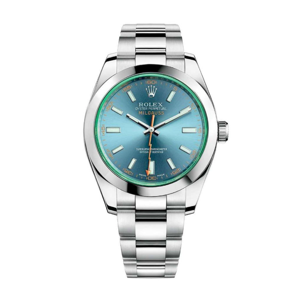 Rolex Milgauss 40 mm | Stainless Steel Oyster bracelet | Blue dial Smooth bezel | Men's Watch 116400gv-0002