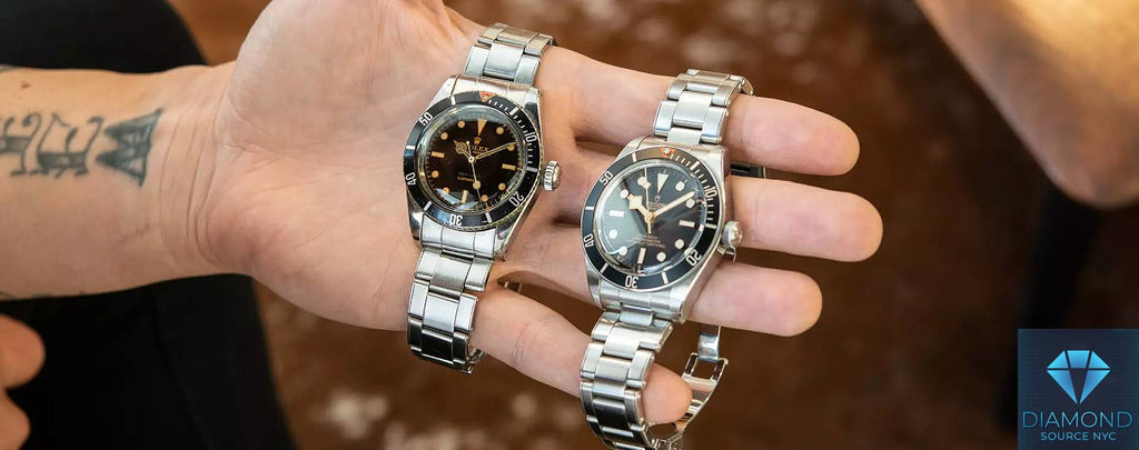 A person holding a luxury watch, contemplating whether to sell.