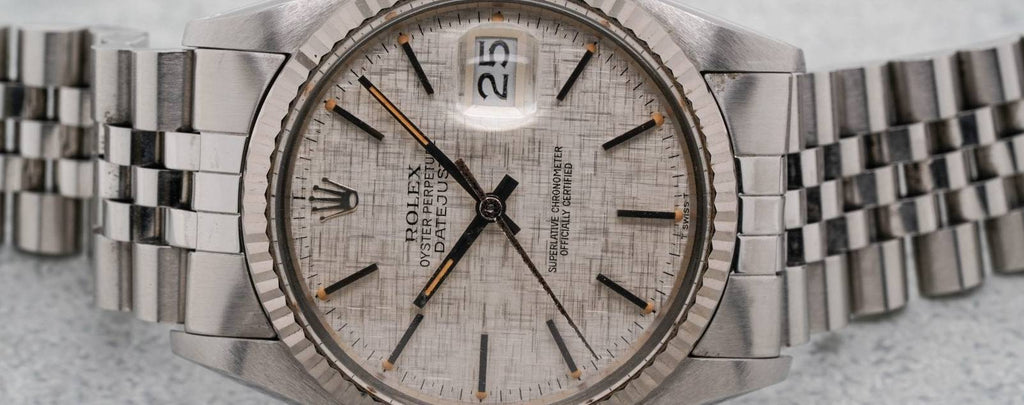 A rare vintage watch being sold through an online auction platform.
