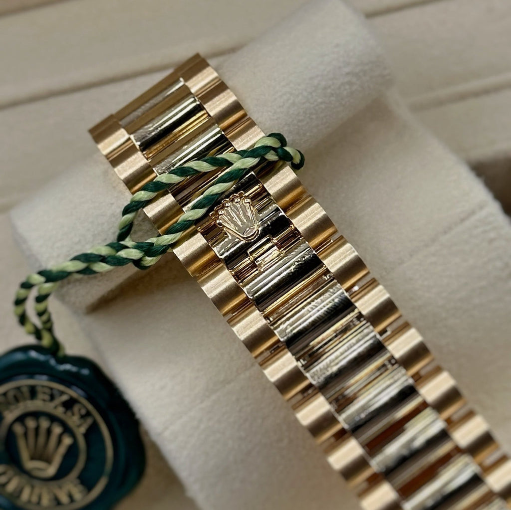 Rolex Day Date 36mm - Ref: 128238-0069 - Green Ombre Diamond Dial, 18K Yellow Gold President Bracelet Watch