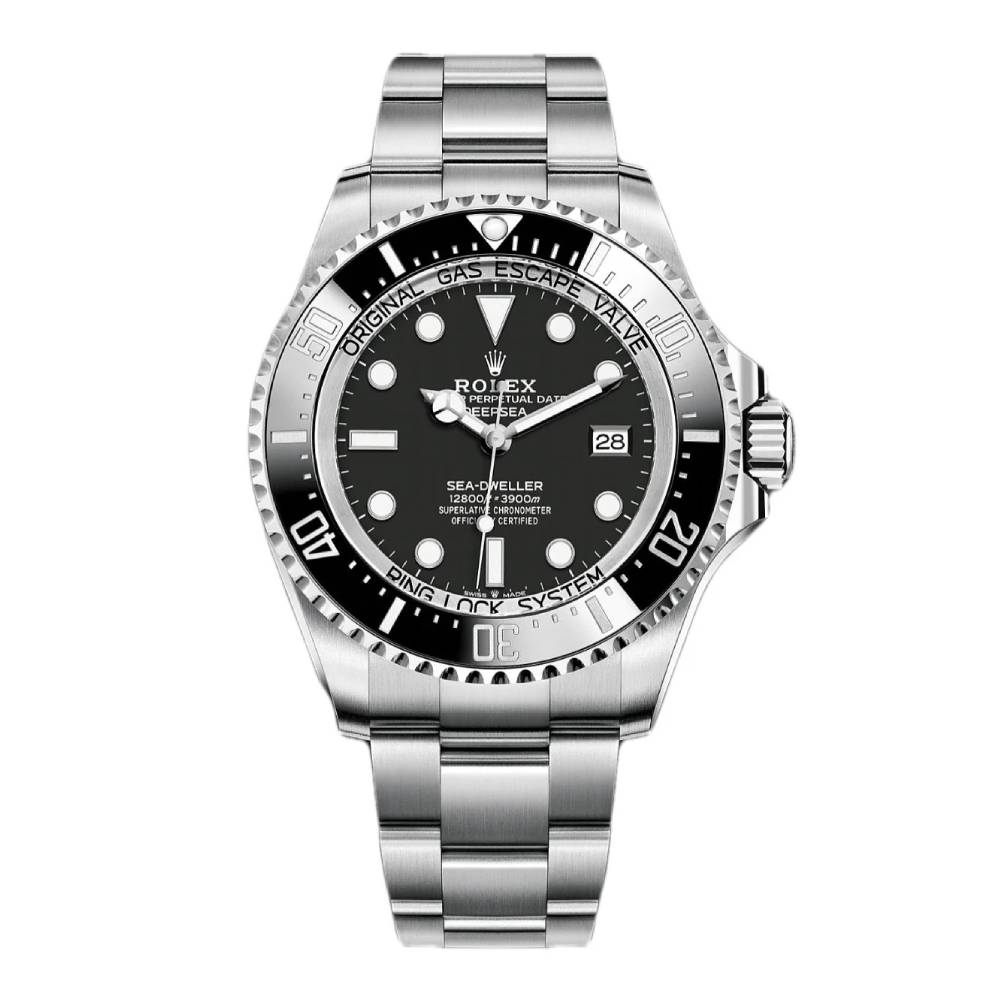 Rolex Deepsea / Sea Dweller 44mm - Ref: 136660-0004 - Black Dial & Ceramic Bezel, Stainless Steel Oyster Bracelet Watch