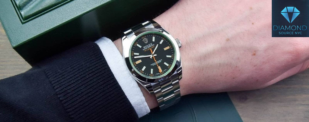 Rolex Milgauss wrist shot showing price value context