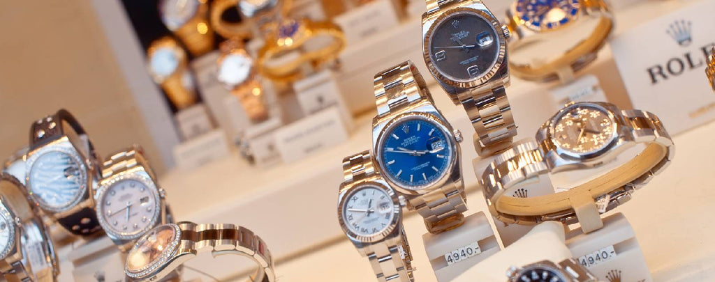 A luxury watch listed for sale on an online marketplace.