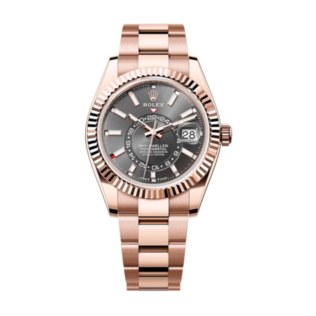 2023 Release Rolex, Sky-Dweller, Slate dial, Oyster bracelet, 18k Everose gold Watch 336935