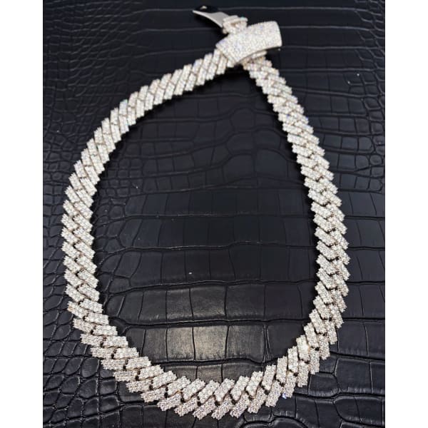 10kt White Gold Cuban Link Chain