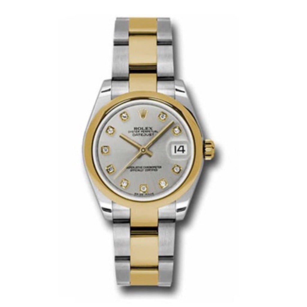 Rolex, Datejust 31 Watch Silver dial, Smooth Bezel, Steel and Yellow Gold Oyster Bracelet, 178243 sdo