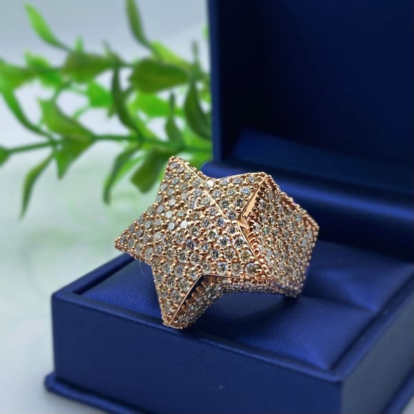 14k Rose Gold Cocktail Ring features 8.15ct.