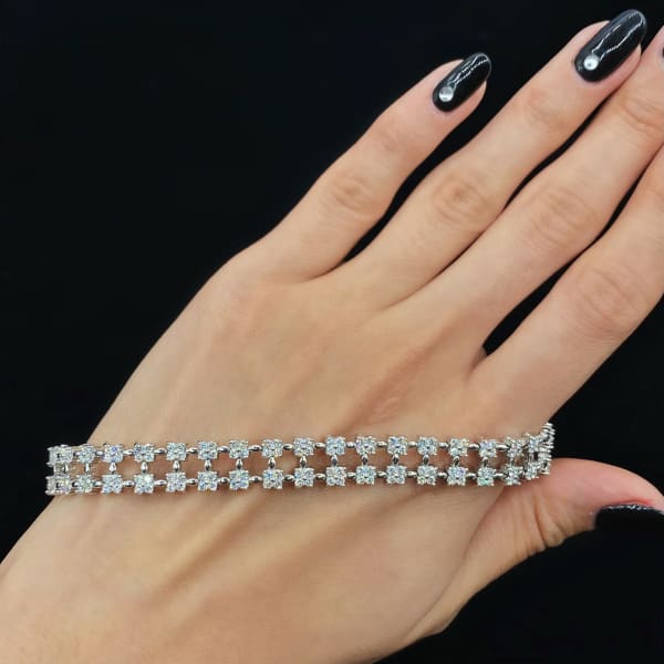 14k White Gold Diamond Bracelet B-4562630 - Bracelets