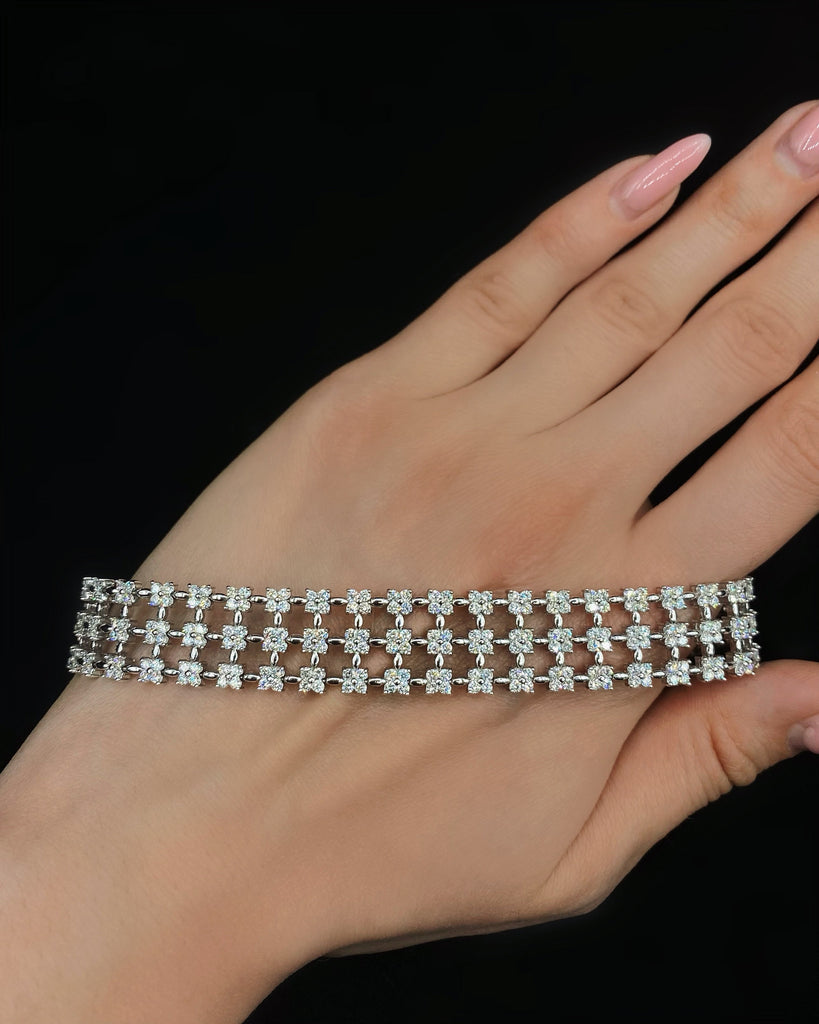14k White Gold Diamond Bracelet BR-4564100 - Jewelry
