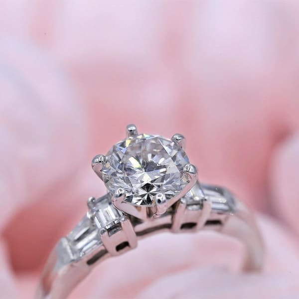 14k White Gold Engagement Ring with 1.75ct Total Diamond Weight ENG-15008, enlarged image
