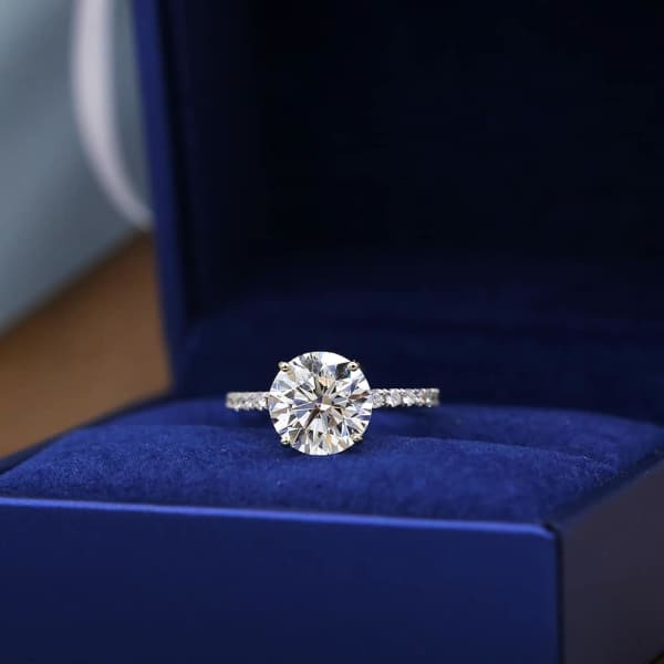 14k White Gold Engagement Ring with 3.36ct. Diamonds,  Full face