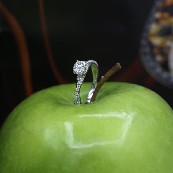 14k White Gold Engagement Ring with Diamonds 1.00ct. tdw ROL-3255,  Main view