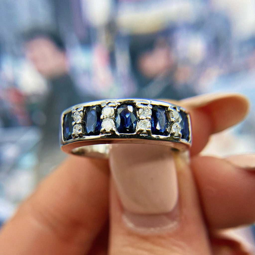 14k White Gold Sapphire Cocktail Ring features 3.00ct. 17201