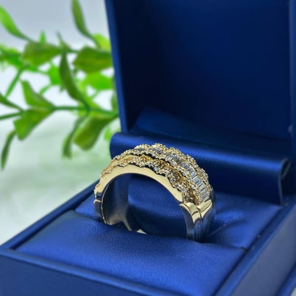 14k Yellow Gold Cocktail Ring features 2.30ct.