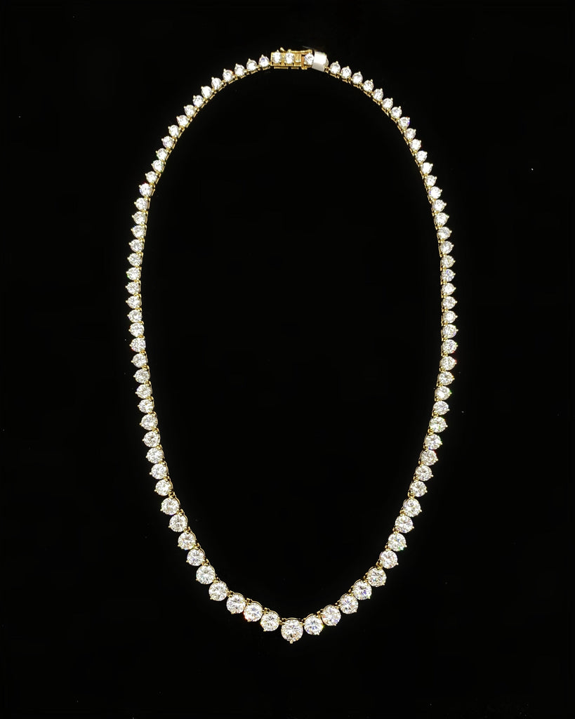 14k Yellow Gold Diamond Necklace NEC-75005 - Jewelry