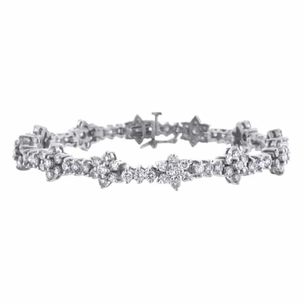 14kt white gold diamond bracelet 8.00ct diamonds B-174383