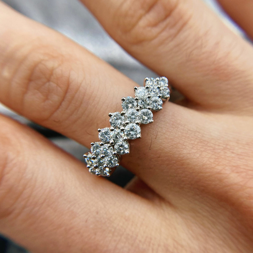 14kt White Gold Diamond Fashion Ring 0.70ct BAN-2502 - Rings