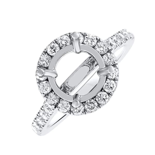 14kt White Gold Diamond Setting Prong Set With A Halo Total 1.10ct SET-456750, Main view