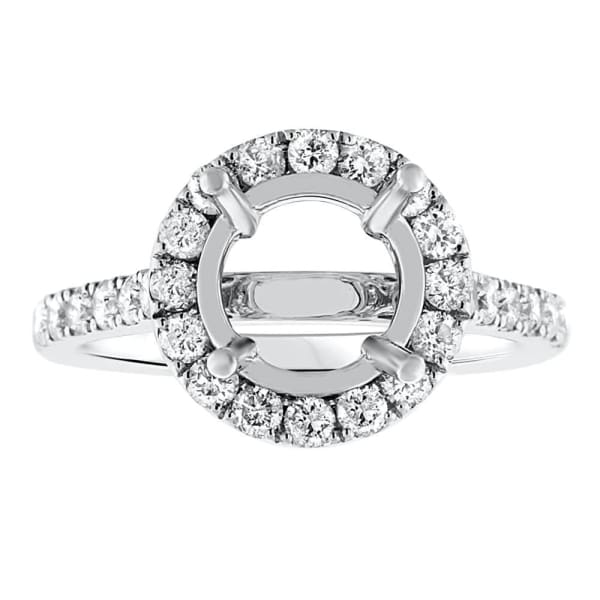 14kt White Gold Diamond Setting Prong Set With A Halo Total 1.10ct SET-456750
