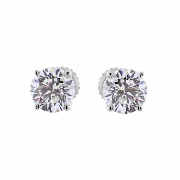 14kt White Gold Diamond Stud Earrings 2.00ct Total Weight Round Brilliant Diamonds ST-17000, Full face 
