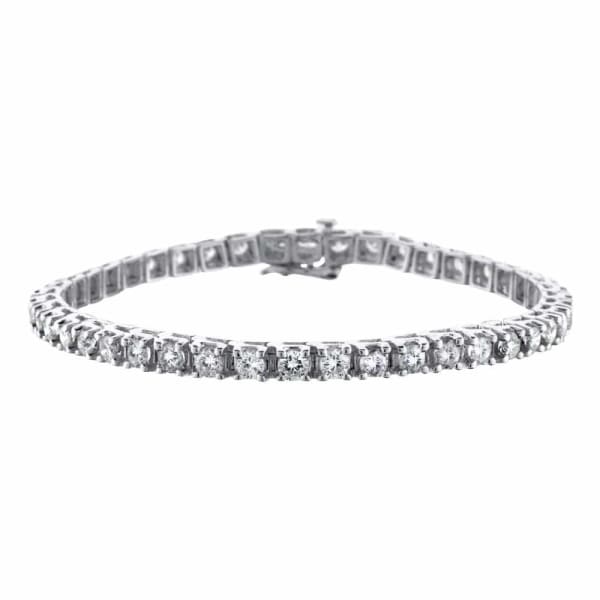 14kt white gold diamond tennis bracelet 4.00ct diamonds BRA-172013
