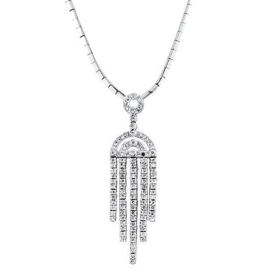 14kt White Gold Drop Necklace With 2.00ct Diamonds NEC-6250